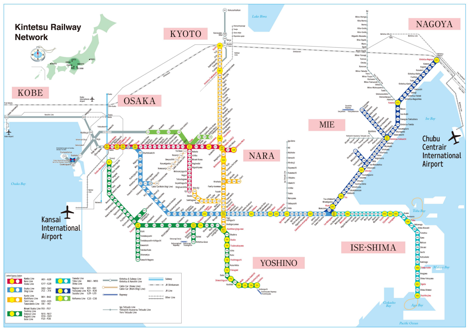 Kintetsu Railway Network.