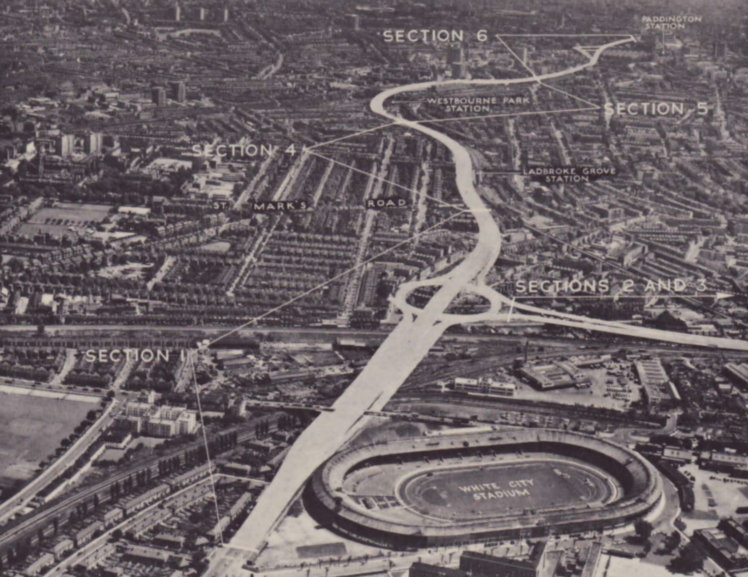 The expected route of the Westway.