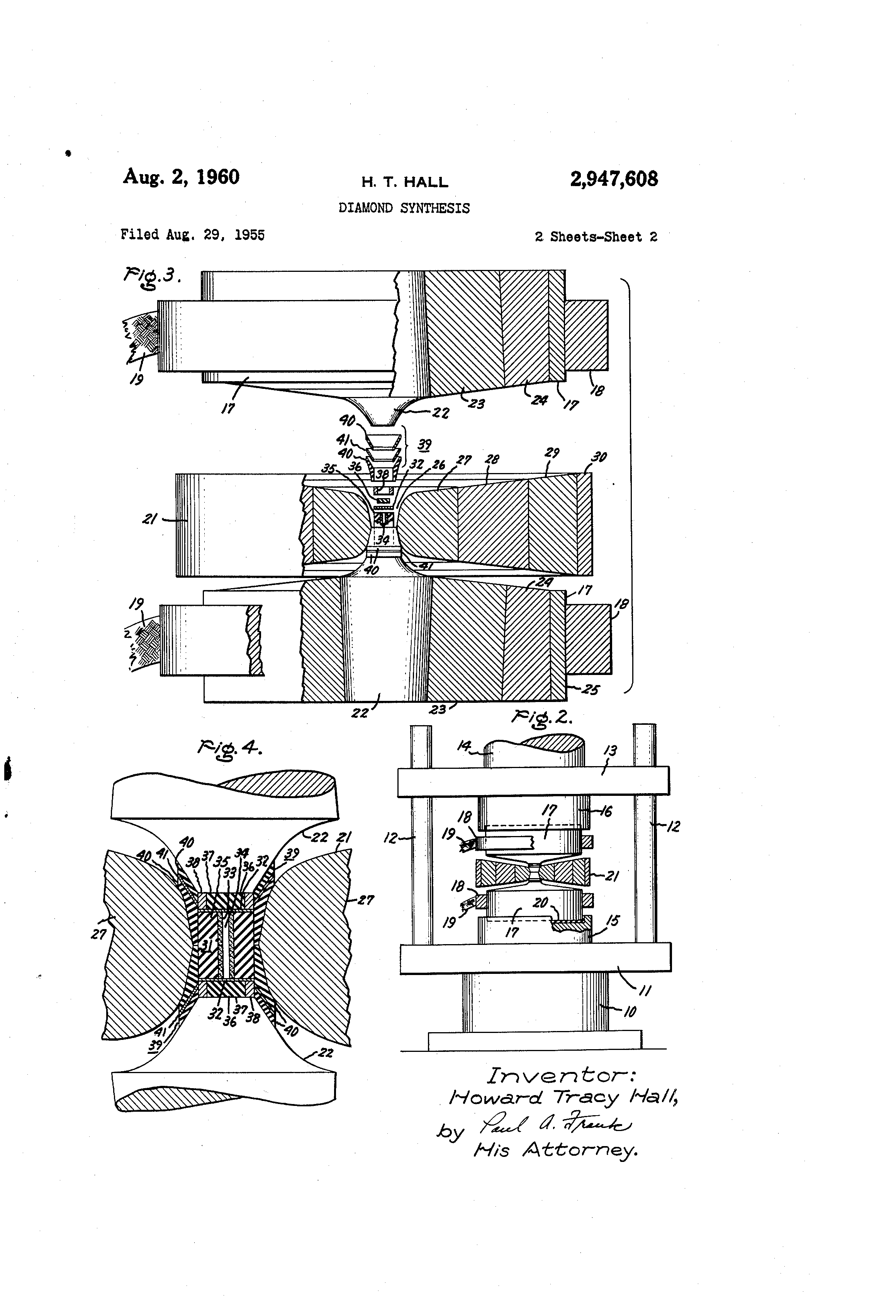 Source: Howard Tracy Hall, ‘Diamond Synthesis’, US patent US2947608A